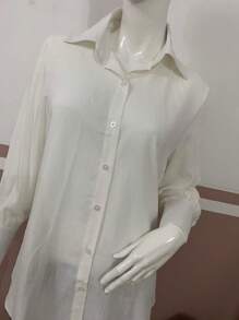 Women Blouses - Màu be - Xem 3
