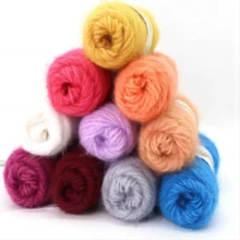 10pcs/Set Chunky Knit Yarn Wholesale For Hat, Scarf Making, Rabbit Yarn, Sparkle Thread, Mermaid Yarn - Grey - View 3