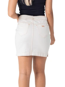 Women Denim Skirts - Beige - View 5