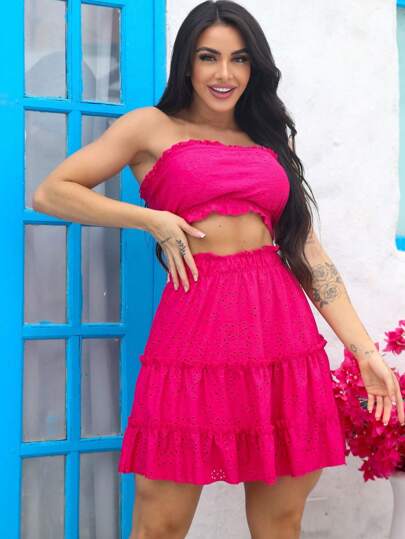 conjunto de lesse  Saia três Marias  e top reto