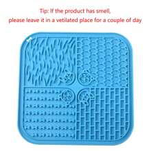 1pc Large Pet Dog & Cat Suction Cup Lick Mat, Peanut Butter Licking Plate, Anxiety Relief Licking Pad For Dogs, Bathing Therapy Mat For Dogs, Boredom Buster Toy