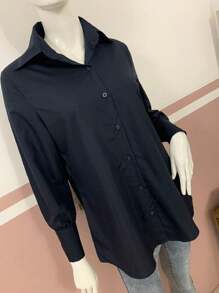 Women Blouses - Màu xanh hải quân - Xem 3