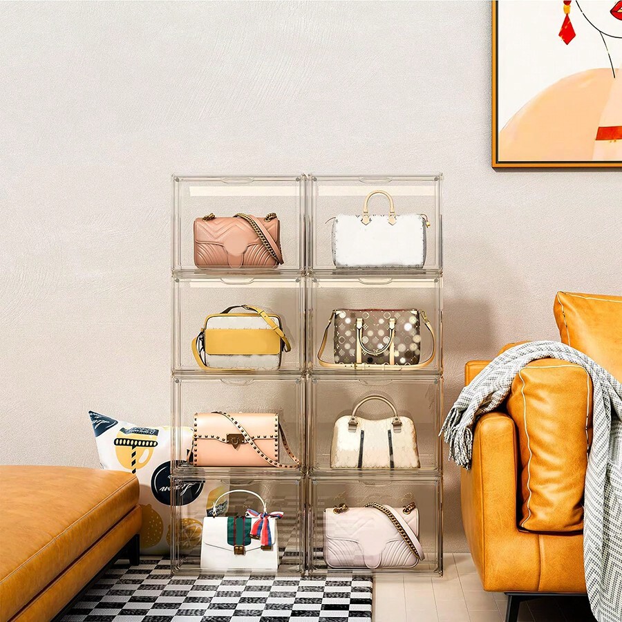 Clear Handbag Storage Organizer, 1 Packs Acrylic Display Case For
