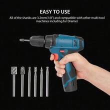 6pcs High Speed Steel Rotary File Set, Grinding & Polishing Tool For Diy Carpentry With Electric Rotary Tools - Silver - View 3