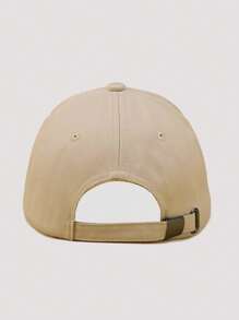 1pc Men's Simple Casual Adjustable Baseball Cap With Letter Print, Suitable For Daily Wear - Khaki - View 3