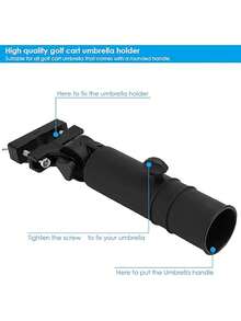 Golf Push Cart Umbrella Tube Umbrella Holder - Black - View 7