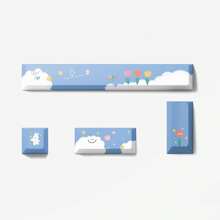 4 Keys PBT Keycaps Cherry Profile Dye-Sub Legends Space Bar 6.25U ESC Entre 4 Keys Custom Keycap Set For Gaming Mechanical Keyboard DIY Kit Desktop Computer Laptop Mechanical Keyboard Accessories Keyboards Caps - Clouds - View 1