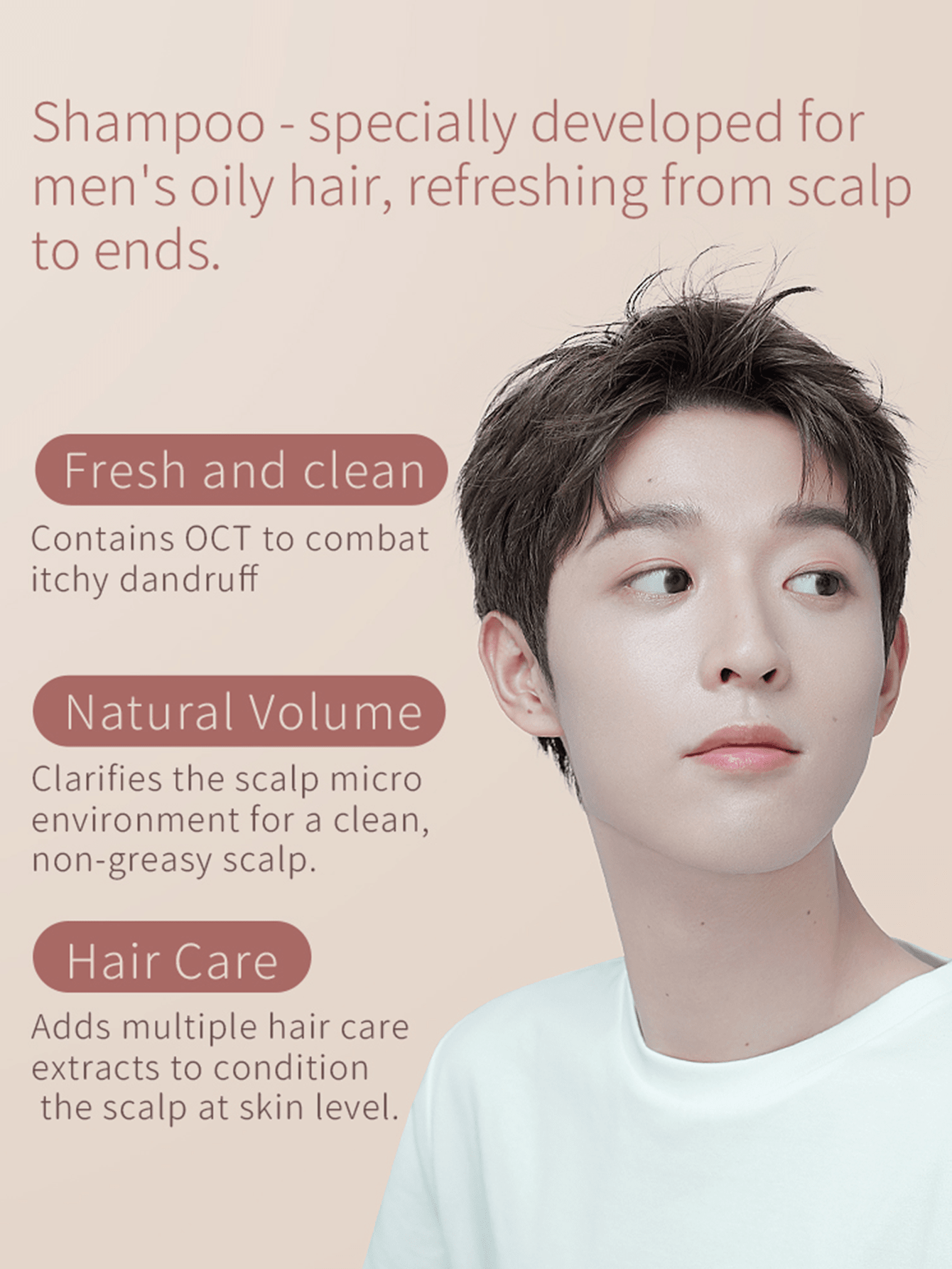 NAK Men's Long Lasting Fragrance Shampoo 425g Fresh Fluffy Men's