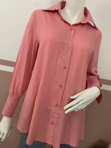 Women Blouses - Rusty Rose - View 6
