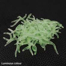 50/100/200入軟體蟲釣魚餌 - 紅色蛆形塑料餌,具有逼真的蟲子設計和魚香味道 - 彩色 - 查看 9