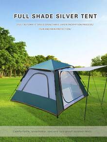 Đồng hồ tự động Lều Tấm che nắng Và Chống gió Mái hiên , Vải Oxford Với Kem chống nắng Lưới , Thích hợp Đối với Cắm trại Và , Cài đặt - màu xanh lá - Xem 3