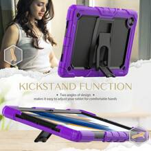 Funda compatible con Samsung Galaxy Tab A9 de 8.7 pulgadas (X110/X115), funda resistente y robusta con soporte para protección del A9 Tablet - morado - Morado - Ver 4