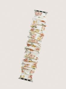 1 条花卉褶皱 Apple Watch 表带，适用于 Apple Watch Ultra/SE/8/7/6/5/4/3/2、49mm、45mm、44mm、42mm、40mm、41mm、38mm - 彩色 - 查看 3