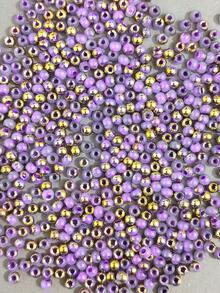 20克4毫米半金半玉米形珠子,散珠適用於手工串珠手鍊、耳環和編織配件製作 - 4mm半金半玉圓珠 - 查看 8