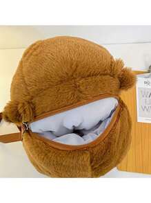 1只可愛的水豚背包,大容量卡通學校書包 - 彩色 - 查看 3