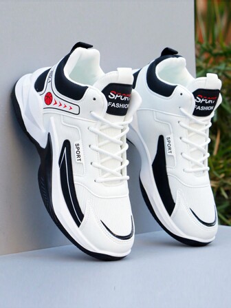 Men's Basketball Shoes, Comfortable High Top Breathable Non Slip Lightweight Lace Up Sports Shoes, Used For Training Running And Walking, Shoes For Men