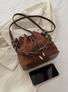 Bolsa De Estilo Cubo Para Mujer De Moda 2024, Bolso Cruzado Y Bolso Tote Pequeño Con Colgante