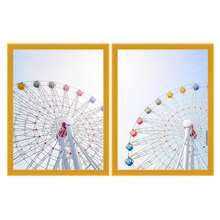 2pcs/Pack Gold Self-Adhesive Picture Frame Sticker Inner Size 8.5 Inch X 11 Inch - Gold - View 1