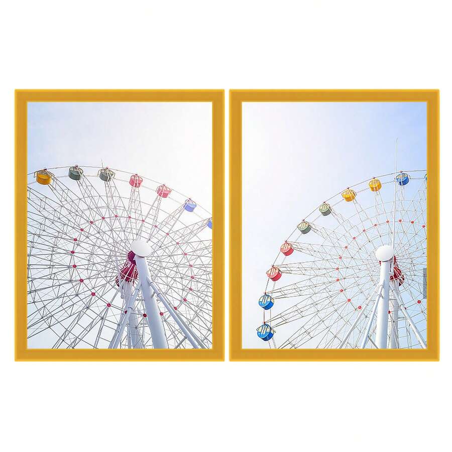 2pcs/Pack Gold Self-Adhesive Picture Frame Sticker Inner Size 8.5 Inch X 11 Inch - Gold - View 1