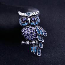 1pc Gold-Color Owl Shaped Brooch Pin For Women's Clothing Accessory - Gold - View 4