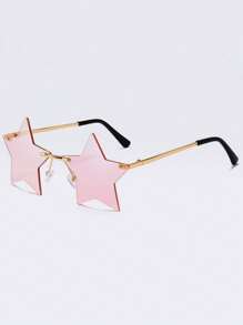 1 件男女通用时尚 PC 金属五角星眼镜装饰，适用于生日派对和节日万圣节海滩配饰，女士眼镜色调基础款秋冬女士服装商务休闲礼物，适合夏季海滩度假、户外、旅行 - 彩色 - 查看 14