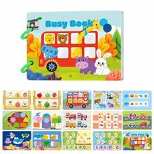 1 本蒙特梭利安静书，适合儿童 - 学前学习活动书 - 感官玩具 - 幼儿园益智玩具，适合儿童学校、学生、文具、学校用品 - 彩色 - 查看 4