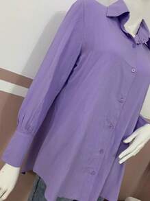 Women Blouses - 紫色 - 查看 6