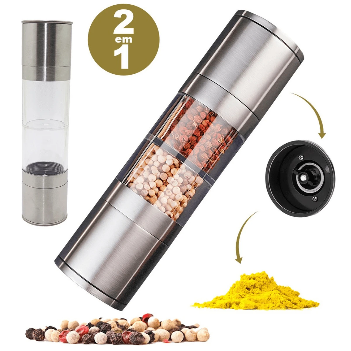 Spice & Pepper Shakers - 銀色 - 查看 1