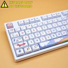 127 Keys XDA Profile Heights PBT Keycaps Animal Party Dye-Sub Legends Colorful Cute Cartoon Animals Design Custom Keycap Set For Gaming Mechanical Keyboard Kit Desktop Computer Laptop Mechanical Keyboard Accessories Keyboards Caps (Only Keycaps) - Color - View 5