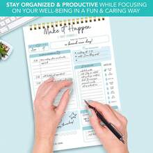 52頁A5英文時間表計劃表，每日和每週時間管理備忘錄 - 彩色 - 查看 1