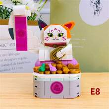 One Small ABS Material Lucky Cat Building Blocks Table Decoration Creative Fortune Symbol Indoor Mascot Home Ornament For Office Desktop Decoration - Multicolor - View 13