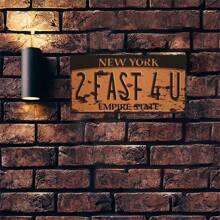 1pc 6x12 Inches Vintage New York License Plates, Metal Car Plaque, American License Plate Tin Signs, Hanging Wall Art Posters, Retro Wall Art Decor, Man Cave Garage Bar Home Decoration, Perfect Gift For License Plate Collector - Multicolor - View 3