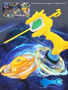 Juego Clásico De Trompo De Metal, Conjuntos De Juguetes De Trompo, 4pcs De Trompo De Metal+ 2 Transmisores+ 2 Reglas+ 2 Desconectores+ 1 Mango+ 1 Disco De Trompo, Trompo De Lucha De Alta Velocidad De Rotación - Multicolor - Ver 2