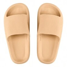 Clouds Slides Anti-Slip Pillow Slippers For Women And Men House Slippers Shower Shoes Indoor Slides Bathroom Sandals Comfort Thick Sole Slides - 卡其色 - 查看 2