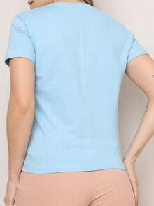 Women T-Shirts - Màu xanh nhạt - Xem 2