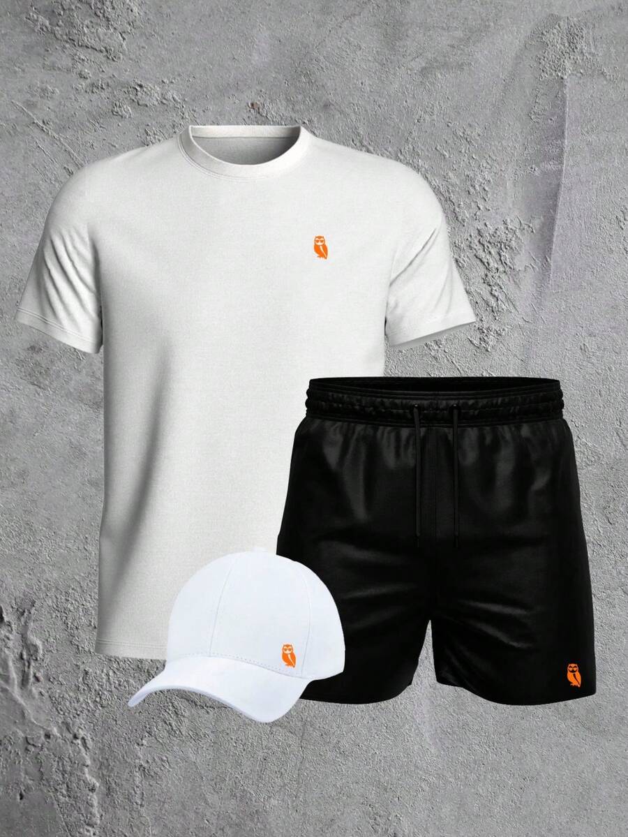 Men T-Shirt Co-Ords - trái cam - Xem 1