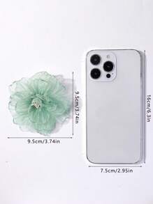 2pcs Fairy Style Floral Decorative Hair Clip For Girls - Green - View 4