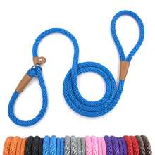 1pc Durable Braided Rope Leash,Slip Lead Dog Leash For Small Medium And Large Dogs Walking And Training Outdoor - Blue - View 2