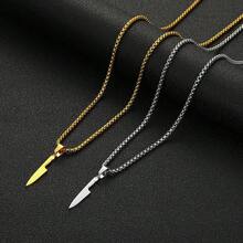 1pc Men's Chef's Knife Pendant Necklace Gifts For Friends Who Like Cooking - Architecture - View 4