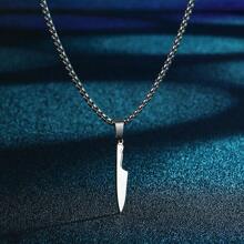 1pc Men's Chef's Knife Pendant Necklace Gifts For Friends Who Like Cooking - Architecture - View 1