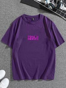 Men T-Shirts - 紫色 - 查看 2