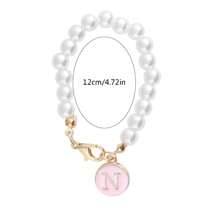 1pc Exquisite & Fashionable Faux Pearl Cup Chain Minimalist Style Mug Pendant Accessory For Unisex, Which Can Be Used As Letter Detail Keyring & Bag Charm In Summer