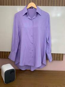 Women Blouses - 紫色 - 查看 1