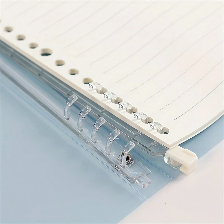 Vintage Fantasy Soft Cover Notebook: Frosted A5 10-Hole Removable Horizontal Line Pages For School, Office, And Conference Use - Blue-a5 - View 1