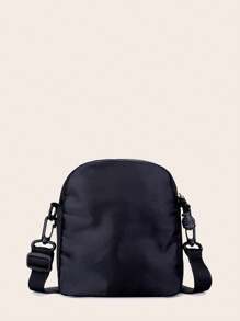 Bolso bandolera pequeño de unicolor para adolescentes - Negro - Ver 5