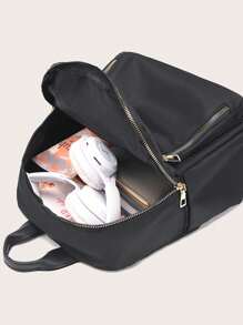 Solid Color Multi-Pocket Backpack, Casual All-Match Middle High School College Students Campus Schoolbag, Vacation Leisure Daypack For Outdoors Travel And Daily Use, Simple Versatile Shoulder Dual-Use Commuting Backpacks & Shoulder Bag School Backpack, School Bag, Backpack For School, Back To School, Big Backpack, Classic Casual, Suitable For Teen Girls Women College Students, Perfect For Back To School, College, Middle School, High School, School Supplies, Back To School Backpack, School Bookbag, Backpack School, Back To School Bags, Large Capacity, Waterproof, Laptop Compartment, Lightweight, Portable, White-Collar Workers, First Day Of School