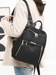 Solid Color Multi-Pocket Backpack, Casual All-Match Middle High School College Students Campus Schoolbag, Vacation Leisure Daypack For Outdoors Travel And Daily Use, Simple Versatile Shoulder Dual-Use Commuting Backpacks & Shoulder Bag School Backpack, School Bag, Backpack For School, Back To School, Big Backpack, Classic Casual, Suitable For Teen Girls Women College Students, Perfect For Back To School, College, Middle School, High School, School Supplies, Back To School Backpack, School Bookbag, Backpack School, Back To School Bags, Large Capacity, Waterproof, Laptop Compartment, Lightweight, Portable, White-Collar Workers, First Day Of School