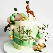 LaVenty LaVenty 25 PCs Boho Green Balls Cake Decoration Sage Green Cake Topper Birthday Bridal Shower Wedding Party Decoration Supplies, Back To School Valentine Day