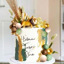 LaVenty LaVenty 25 PCs Boho Green Balls Cake Decoration Sage Green Cake Topper Birthday Bridal Shower Wedding Party Decoration Supplies, Back To School Valentine Day
