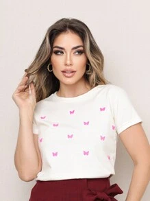 Women T-Shirts - 白色 - 查看 3